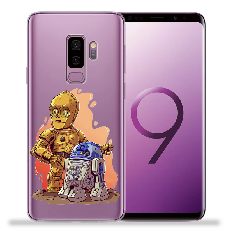 Звездные войны для крышки samsung Galaxy S9 S8 S10 плюс S7 S6 край S10 Lite Примечание 8 9 Дарт Вейдер R2-D2 йода Мягкая Обложка Etui