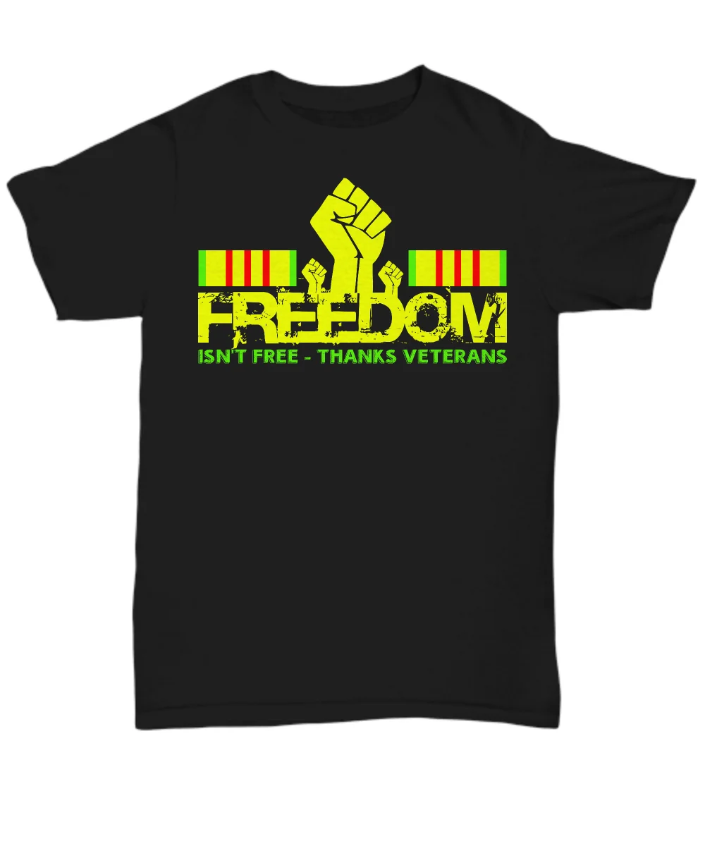 Лидер продаж футболка унисекс из 100% хлопка с надписью Freedom isnɿree Thank Veterans летняя
