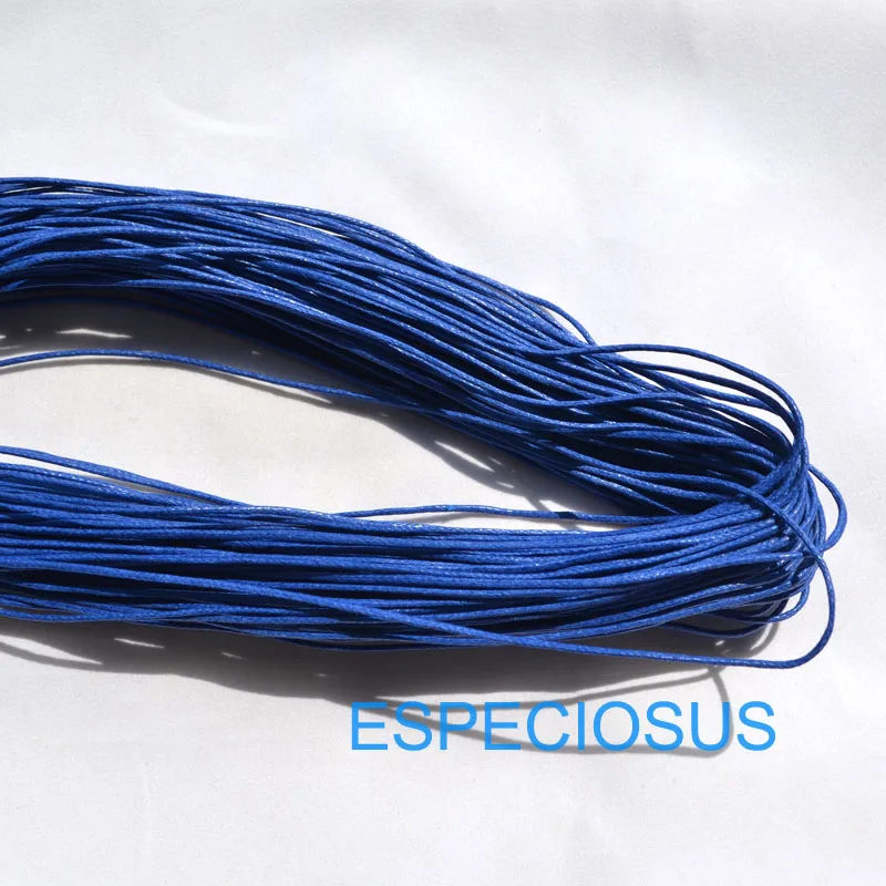 dark blue DIY Отдел 10 метров 16 цветов вощеный хлопок Бисероплетение веревка 1,5 мм для браслета ожерелье - Цвет: dark blue