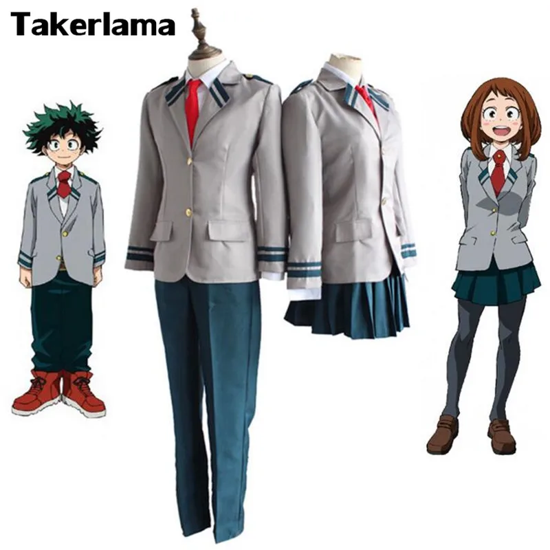 1 комплект Boku no Hero Midoriya Izuku Bakugou Katsuki серая школьная форма My academic карнавальный