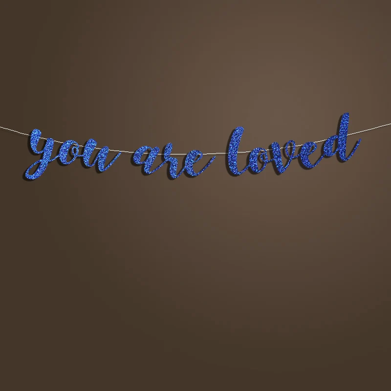 Блестящие курсивные буквы-вы любите баннер Вечерние Декорации для детской душа