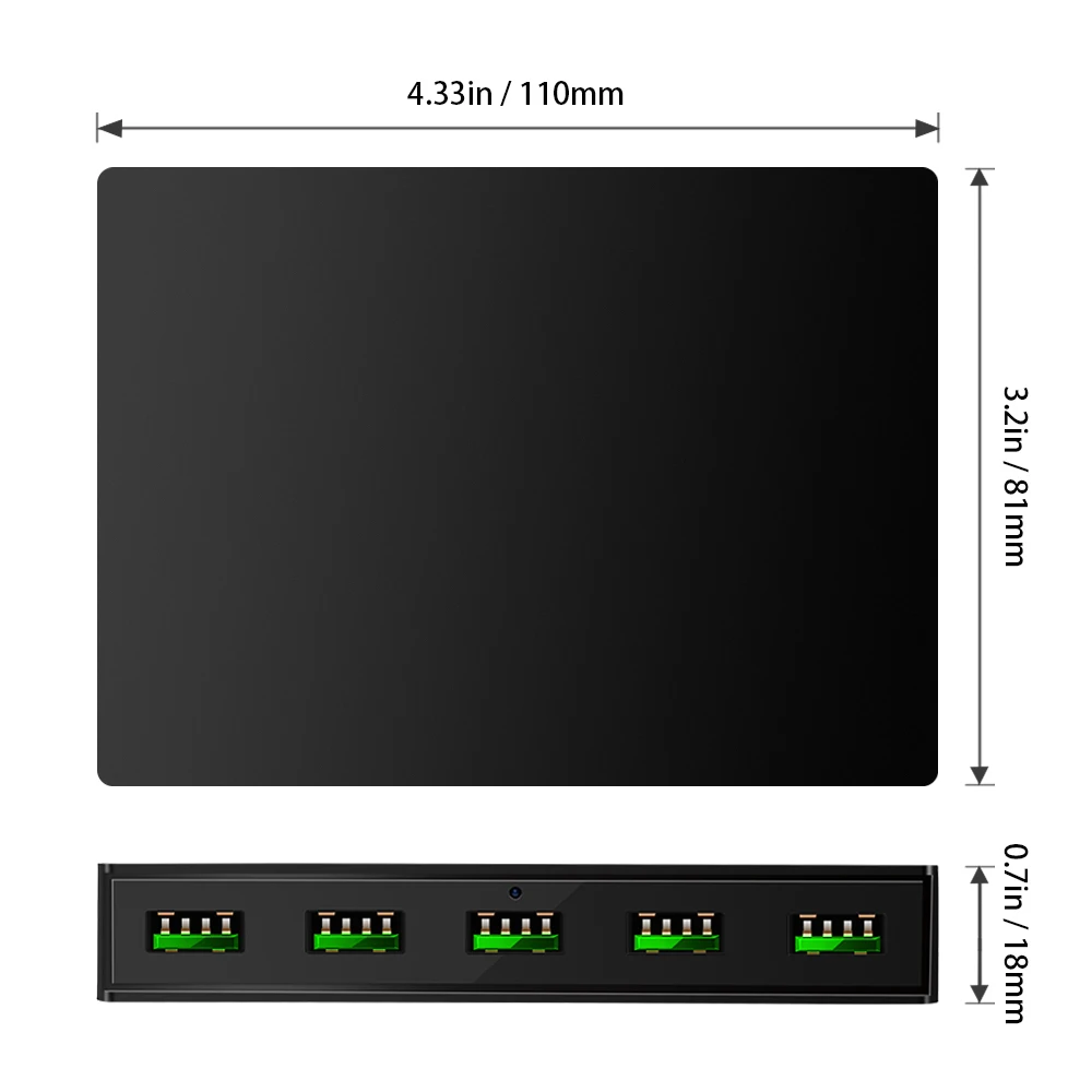 Универсальное зарядное устройство с 5 USB-портами и поддержкой быстрой зарядки |