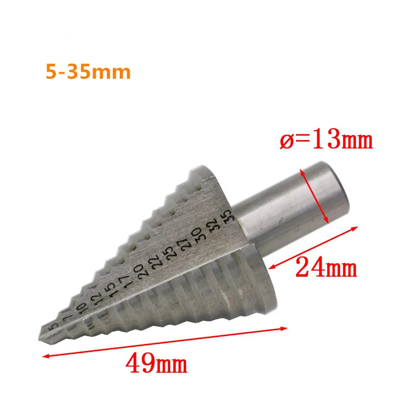 5-35mm HSS Wooding Drilling Step Cone Drill Bit