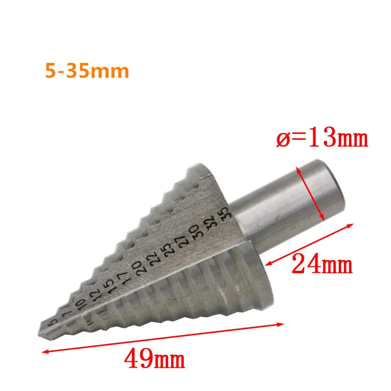 

5-35mm HSS Wooding Drilling Step Cone Drill Bit