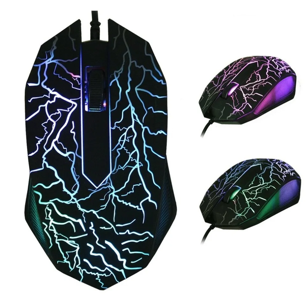 Профессиональная Проводная игровая мышь 3200DPI USB 3D светодиодсветодиодный