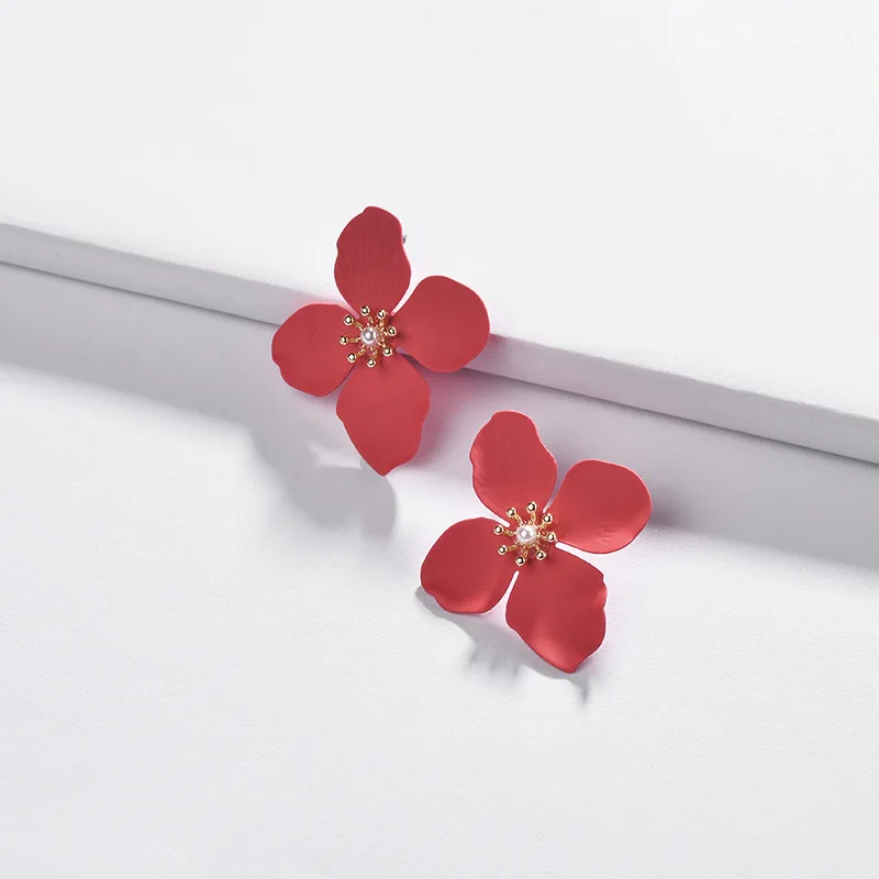 Дизайнерские 6 весенних сезонов цветочные серьги гвоздики модные перламутровые