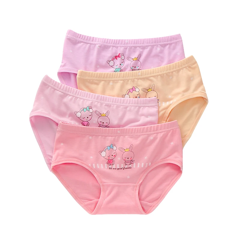 5 шт./лот штаны для девочек с рисунком кроликов детское нижнее белье из 100% хлопка