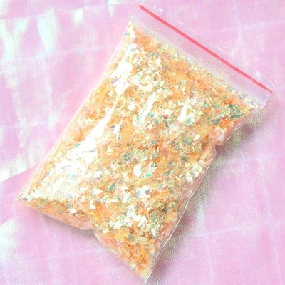Неровные Оболочки Бумаги блесток DIY ногтей Flakies красочные блестки для нейл Арта(искусство украшения ногтей) для 3D украшения ногтей, 10 г/лот - Цвет: Dark yellow