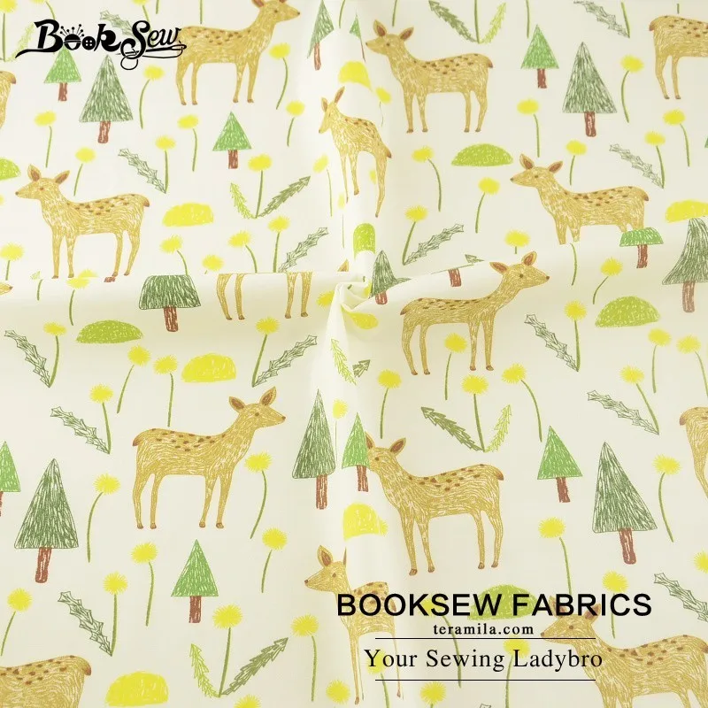 Booksew 100% хлопок саржа Ткань Вышивание для Скрапбукинг лоскутное Постельные