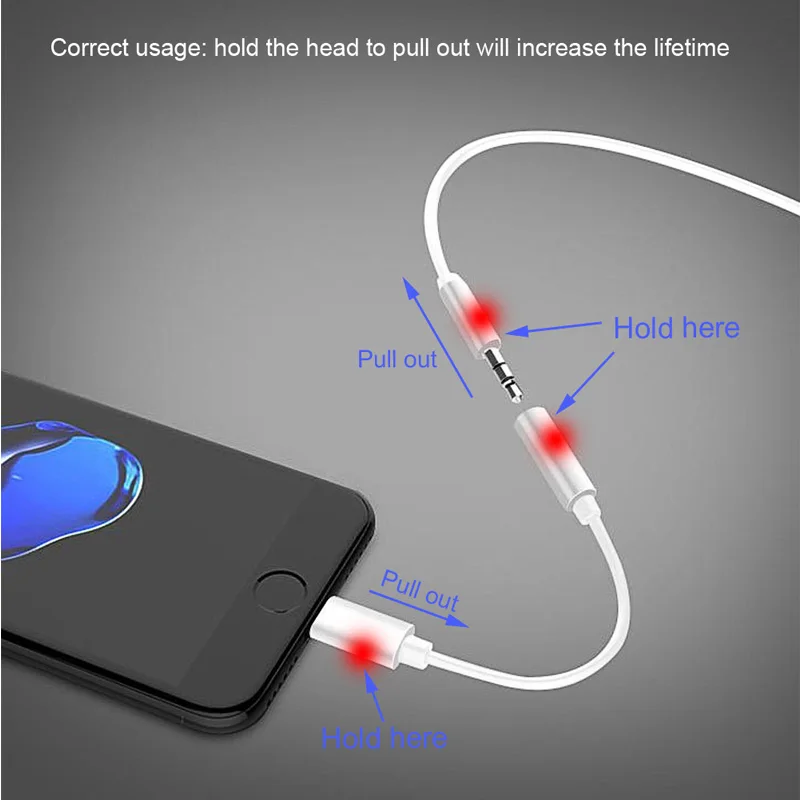 Lachouffe для Lightning до 3 5 мм адаптер Jack аудио наушники AUX кабель Apple iPhone X 7 8 Plus IOS 12