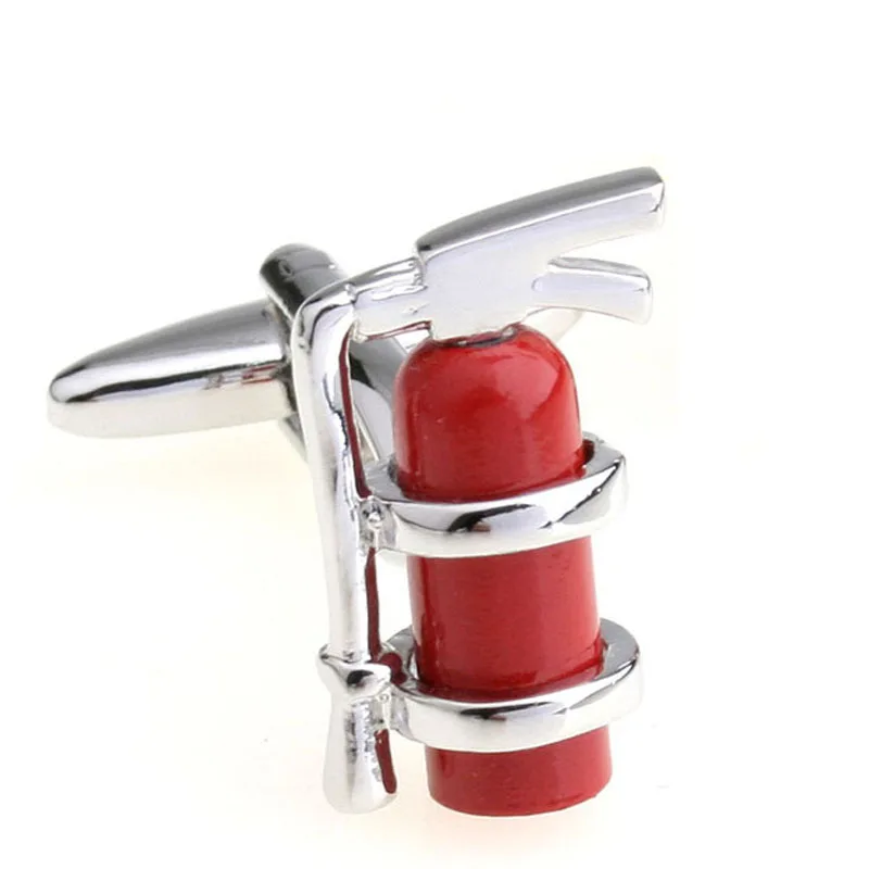 2016 пожарные запонки в форме огнетушителей ювелирные изделия рубашка Запонки