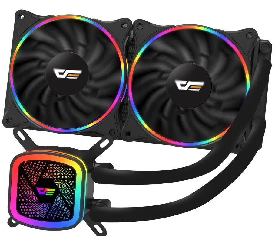 DT240 Aigo darkflash T120/240 pc чехол для компьютера с водяным охлаждением вентилятор cpu интегрированный кулер водяного охлаждения для LGA 775/115x/AM2/AM3/AM4 - Цвет лезвия: DT240