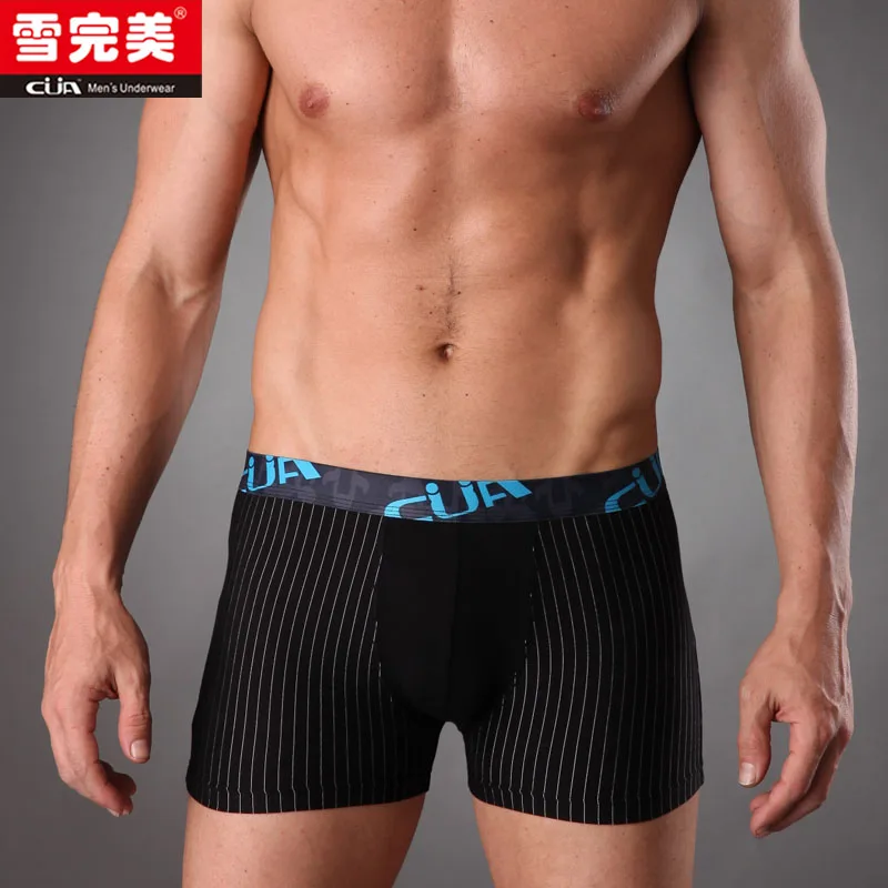 

B men's underwear fashion stripe slim male boxer pants breathable four angle 1111905