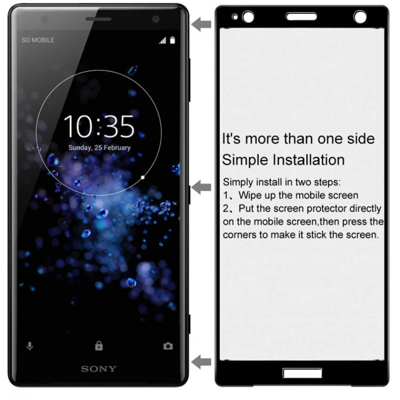 Закаленное стекло для Sony Xperia XA1 XA2 XZ2 XA Ultra XZ1 компактный чехол Soni Experia Plus XZ Premium X