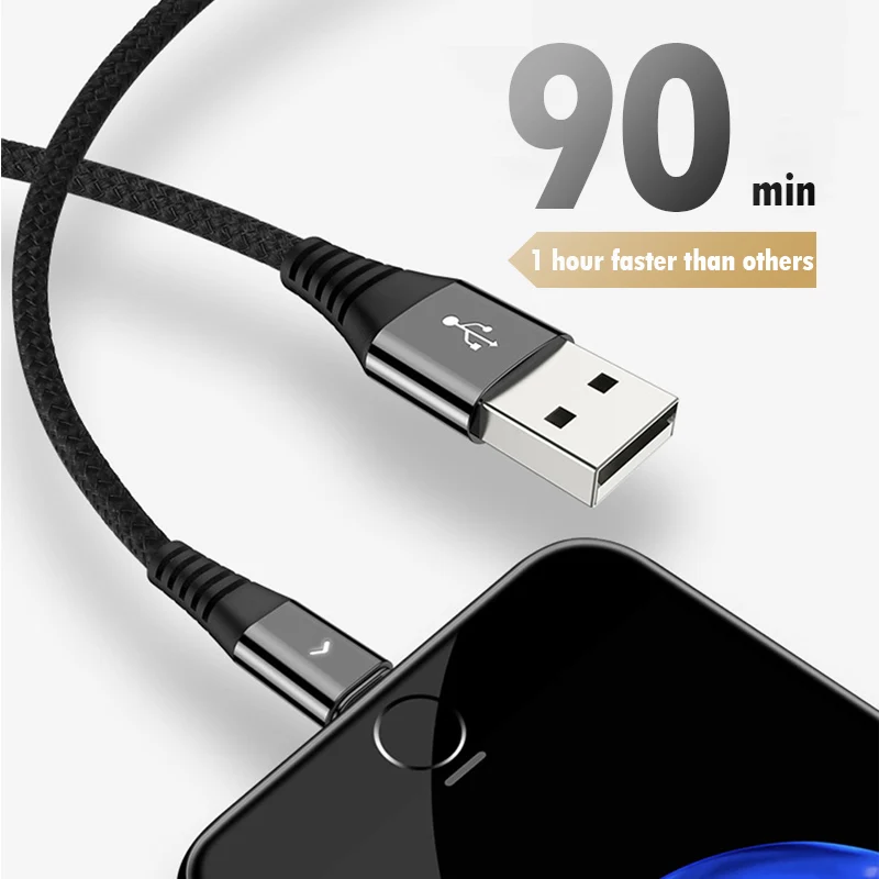 ! Кабель USB ACCEZZ 8 Pin для iphone 11 12 XS XR X 7 6 6S iPad Air 1 2 короткий зарядный кабель|Кабели