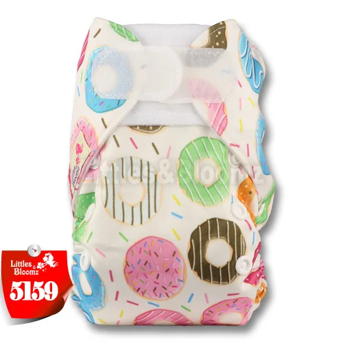 [Littles&Bloomz] многоразовые Многоразовые моющиеся тканевые подгузники для новорожденных одного размера, подгузники из натуральной ткани - Цвет: 5159