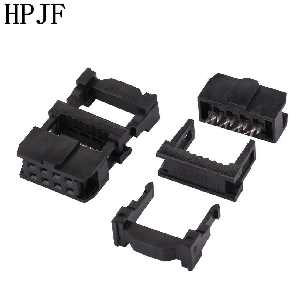 10 шт. IDC гнездо FC 8P 2 54 мм соединитель 8 контактный кабель Разъем 2X4P IDC|idc connector|idc socket