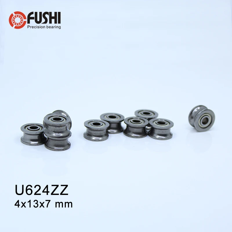 Высокоуглеродистая сталь U624ZZ (20 шт.) U Groove герметичный шариковый подшипник 624UU