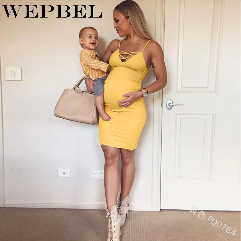 WEPBEL Новое Женское модное хлопковое мягкое удобное платье для беременных