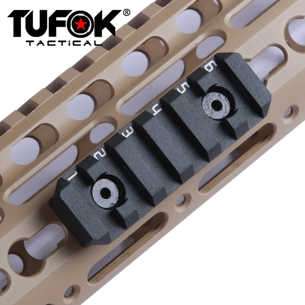 

TuFok Keymod Picatinny Rail Section-6 слотов Keymod Rail быстросъемный рельсовый адаптер крепление для серии Keymod