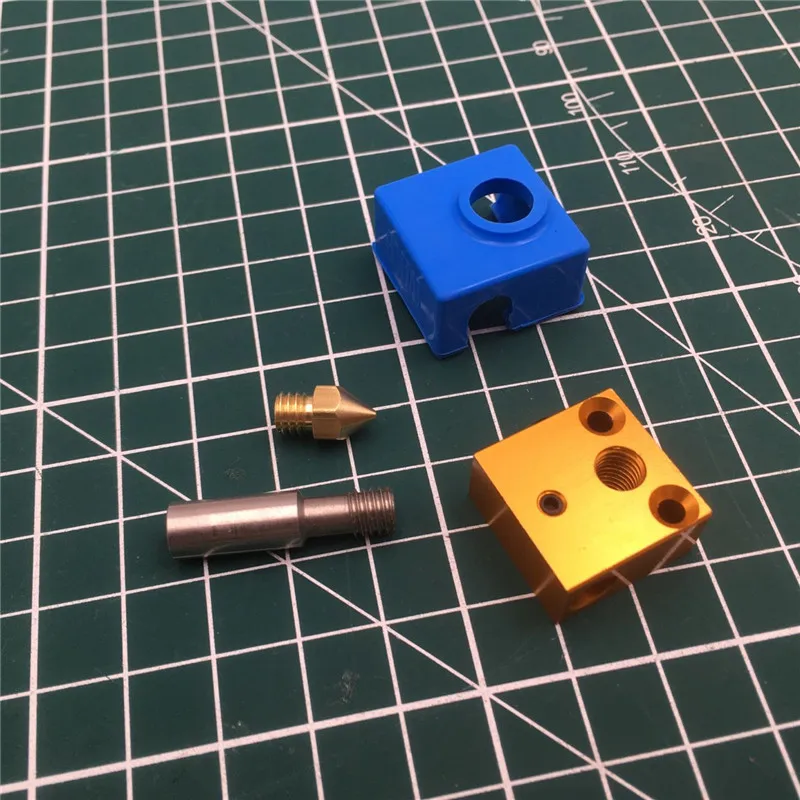 1pcs Creality 3D Printer Silicone Socks/Aluminum Heater Block/Stainless Steel Throat nozzle for Ender 3 MK8 Extruder Kits | Компьютеры и