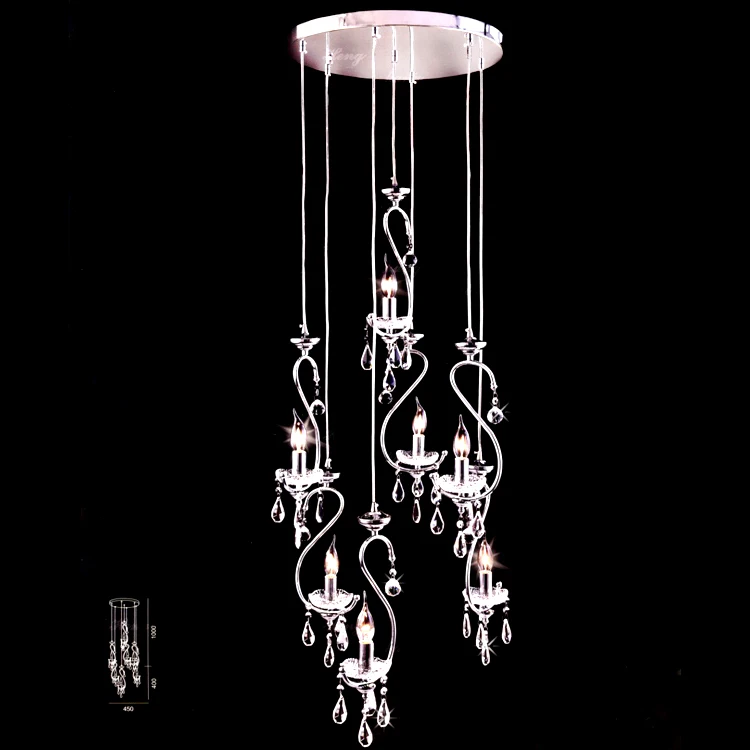 

European style pendant lamps long Swan staircase chandelier lamp hanging lamp lighting art works Restaurant
