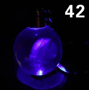 Светодиодный яркий брелок с 3D Пикачу Покемон генгар хрустальный шар брелок подвеска - Цвет: Size 42