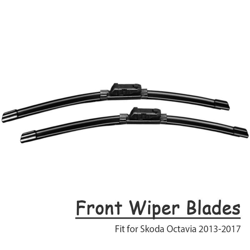 For Octavia 2012-17 NOANS Автомобильный дизайн, резиновая щетка стеклоочистителя для Skoda Octavia A5 A7 MK2 MK3-2004, автомобильные полоски для очистки лобового стекла, аксессуары - Цвет: For Octavia 2012-17