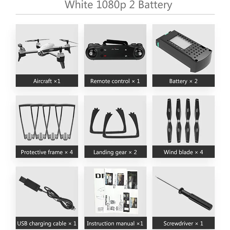 1080P White 2B SG106 Wifi Радиоуправляемый Дрон 4K 1080P 720P HD Двойная камера оптический поток воздушный Квадрокоптер FPV Дрон длительный срок службы батареи игрушки для детей - Цвет: 1080P White 2B