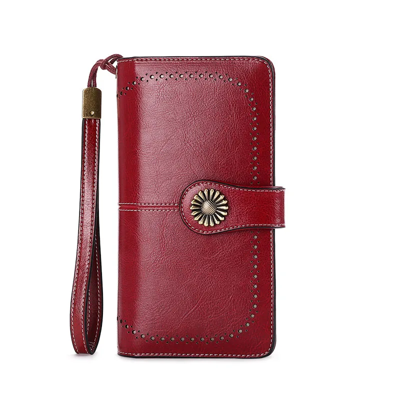 Hot Sale Women Clutch 2020 New Wallet Split Leather Female Long Zipper Purse Strap Coin For iPhone 8 | Багаж и сумки