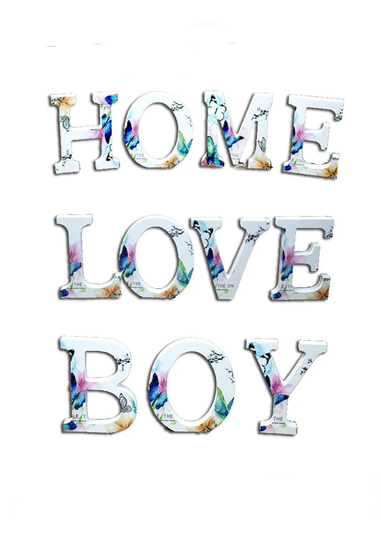 1 шт. деревянные буквы бабочки Letras персональное имя Дизайн Искусство ремесло