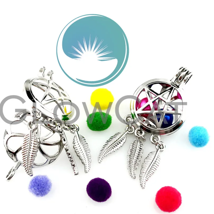 K729 металлическая пентаграмма Ловец снов медальон Подвеска ароматерапия с