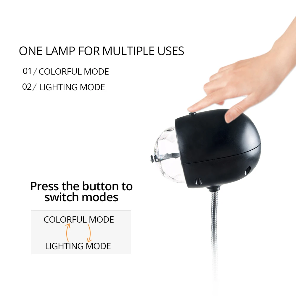 USB питание мини RGB LED сценический свет 2 в 1 движущаяся головка 4 Вт авто вращающиеся