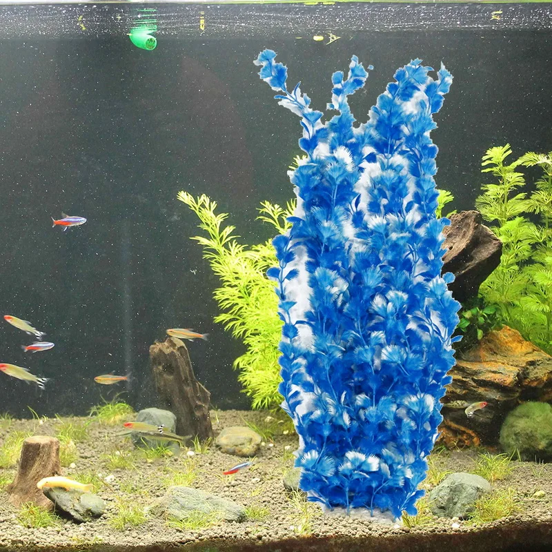 1 шт. искусственные украшения для аквариума пластиковая трава воды растения
