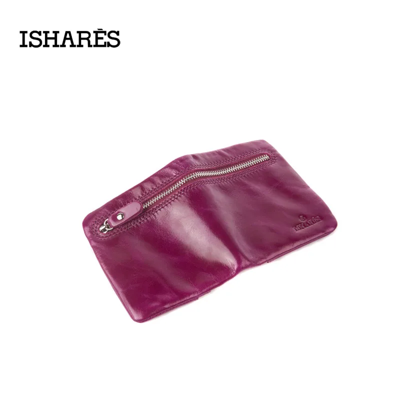 Кошелек ISHARES 2018 из натуральной кожи с масляным воском два сложения женские
