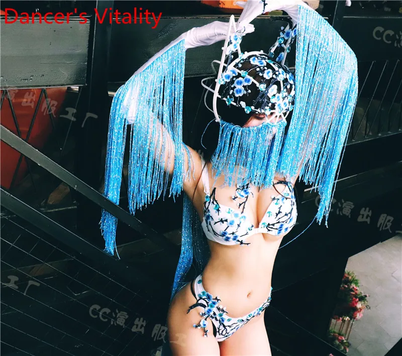 Новинка Костюм для выступлений и танцев на шесте Джаз женская модель открытая