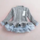 Simplee Kids/ г. Весенние платья-свитера для девочек; платья для девочек; красивый теплый пуловер; вязаная верхняя одежда; нарядное кружевное платье