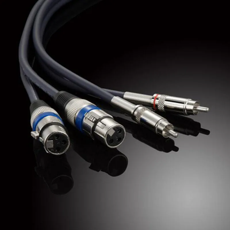 Аудио кабель двойной XLR мать к RCA Усилитель мощности линии mixer JSJ 205 Прямая