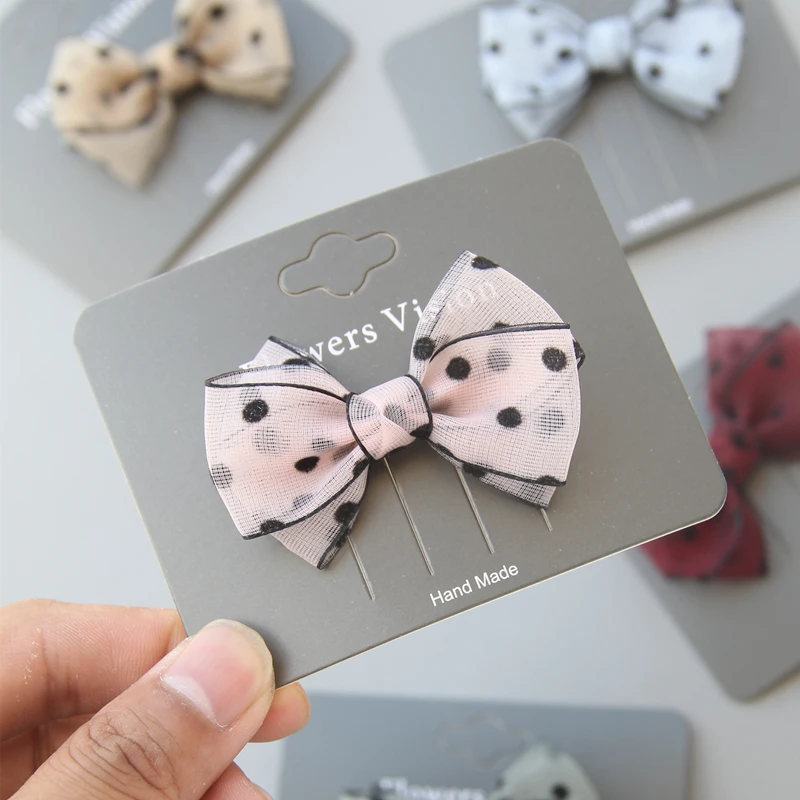 

Резинка для волос с бантом для девочек, аксессуары для волос, резинка в горошек