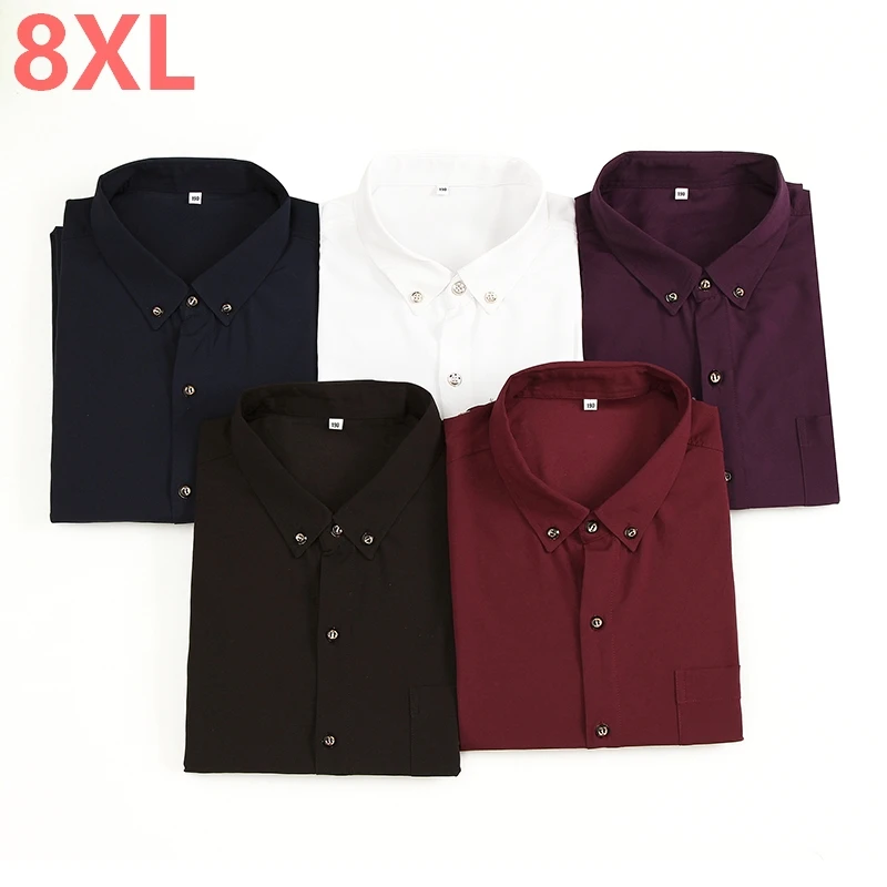 10XL 8XL 6XL 5XL 4XL Новинка весна осень рубашки для мужчин s Повседневная рубашка для мужчин размера плюс свободные рубашки
