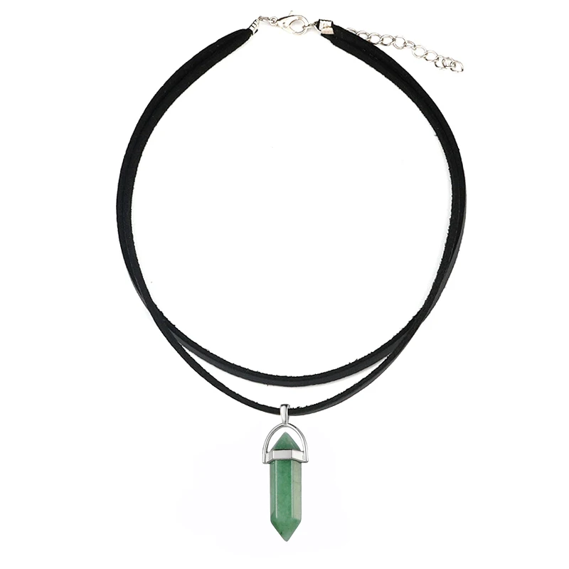 Опаловое шестигранное женское ожерелье чокер с камнем|necklace with|opal choker necklacenecklace with