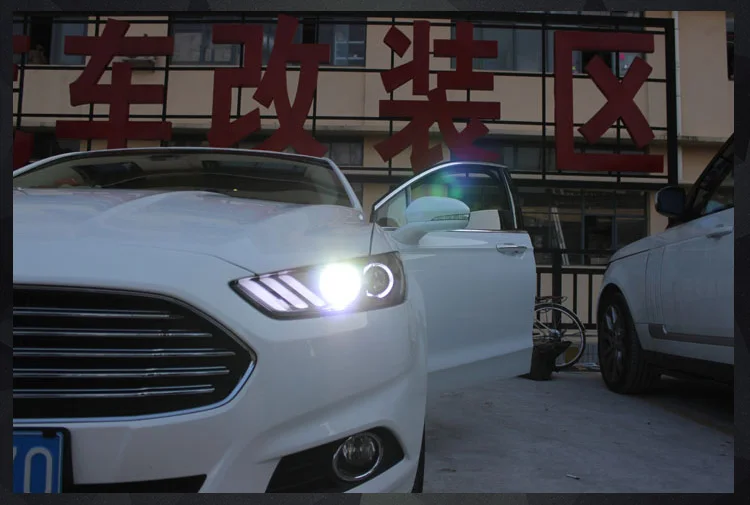 AKD автомобильный Стайлинг Головной фонарь для Ford Mondeo фары 2013- Fusion светодиодный фары DRL D2H Hid динамический сигнал биксеноновый луч
