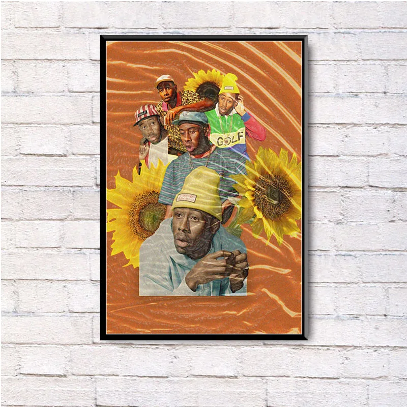 S868 Обложка альбома Tyler The Creator для мальчиков с цветочным узором в стиле «хип-хоп», реперские кепки Wall Art Картина принт на Шелковый Холст постер для декорации дома - Цвет: Picture 6