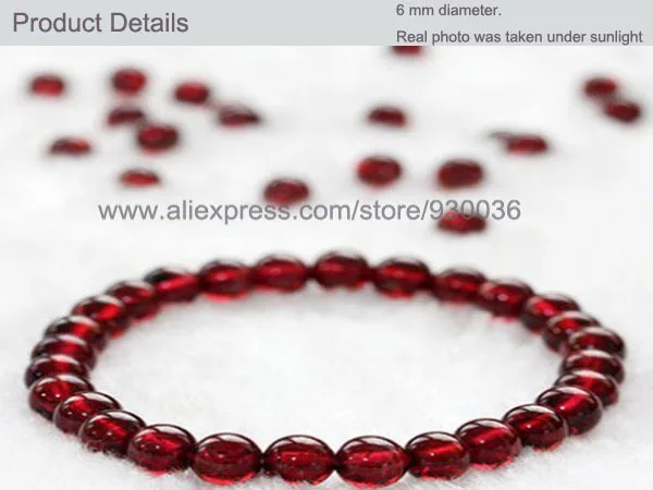 Starbeauty Luxury AAA Grade Red Garnet Bracelet Charm Beaded Bracelets &amp Bangles Healthy for Women Men Jewelry | Украшения и