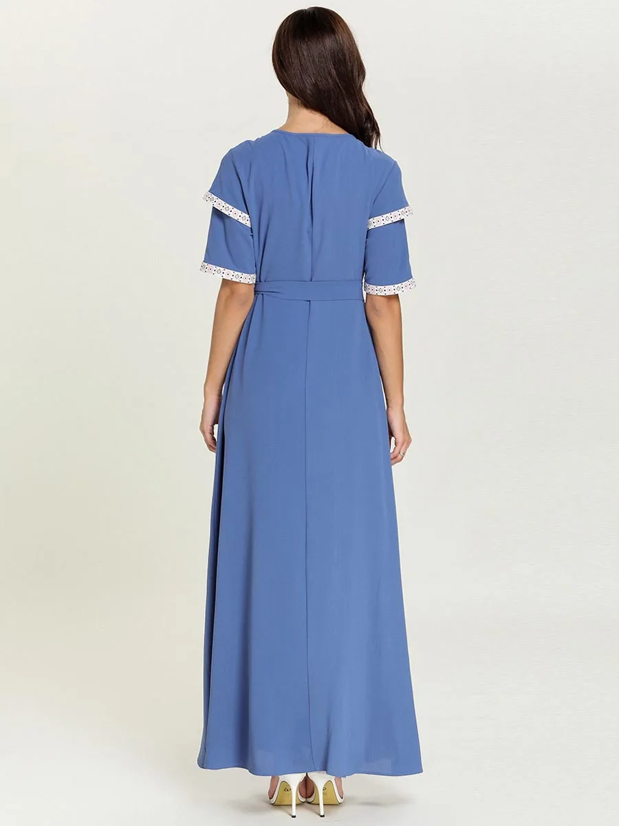 Женское шелковое платье в стиле пэчворк летнее мусульманское женское арабском с