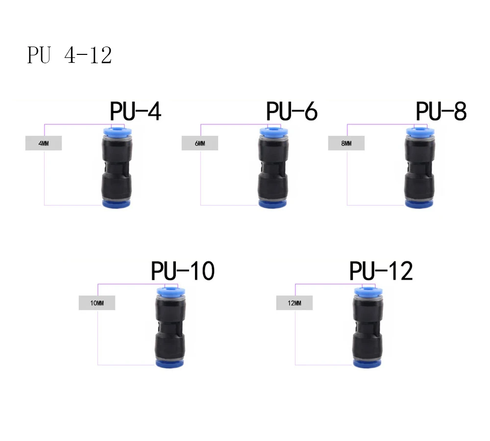 PU/PV/PY/PE/PM/PK/HVFF/LSA 1 шт. T/Y/L/прямой тип пневматические нажимные фитинги для воздушного/водяного шланга и трубного разъема 4 мм до 12 мм
