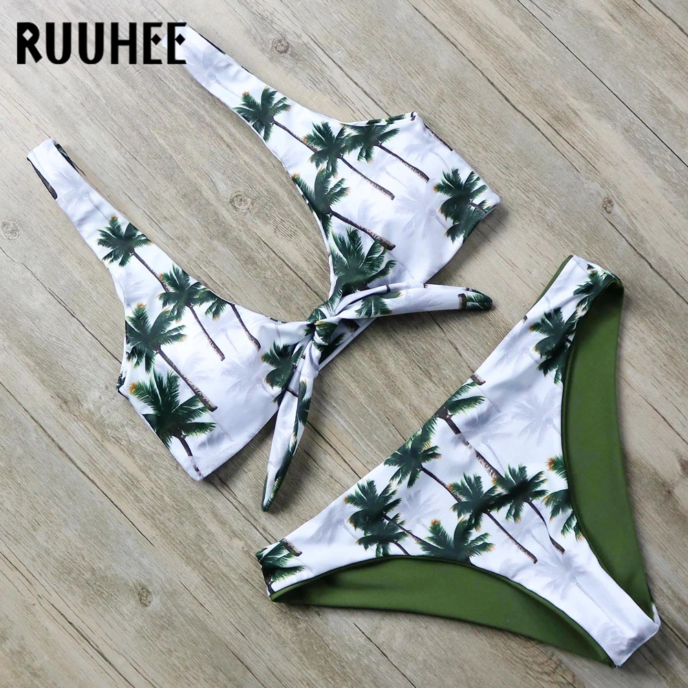RUUHEE, бикини, купальник, женский купальник, спортивный топ, бикини, набор, с рисунком ладони, купальный костюм, пуш-ап, летняя пляжная одежда, купальник