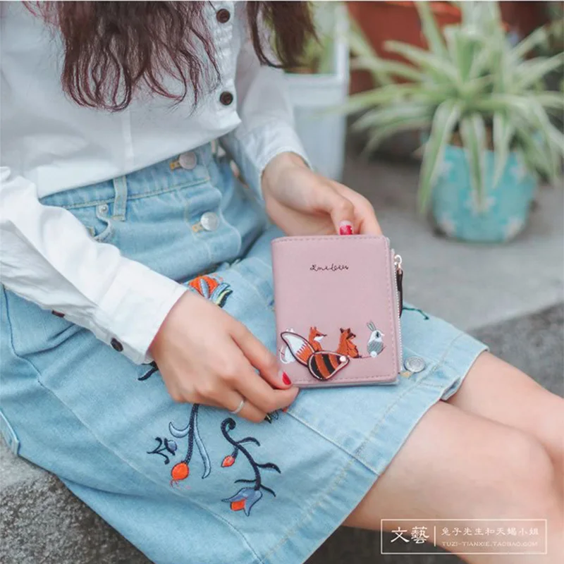 LISM 2019 высокое качество Женский кошелек милые Мультяшные животные короткий