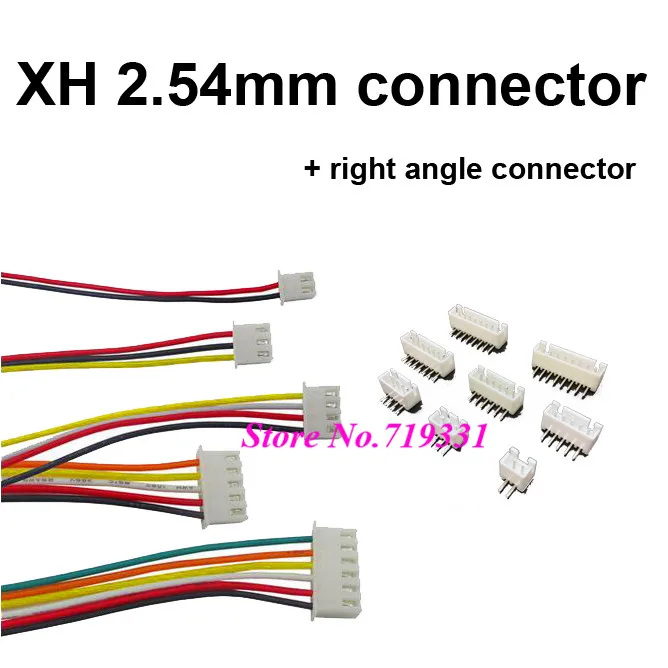 Micro Mini JST ZH PH XH штекер под прямым углом и гнездовой разъем с проводным 1 25 мм 2 0 54 3 4 5 6