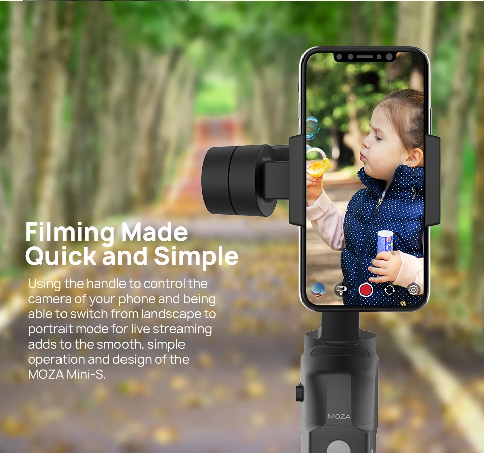 Складная MOZA Mini S 3-осевой ручной шарнирный стабилизатор для камеры для iPhone IOS/Android смартфон PK MINI MI Vimble 2 Osmo карман